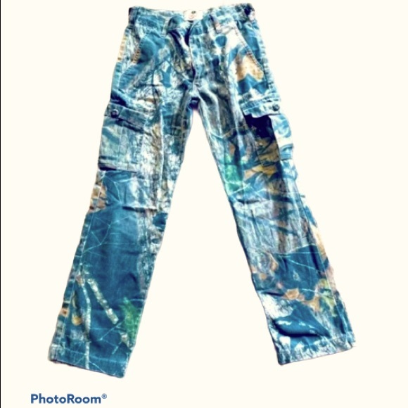 Kids Mossy Oak Cargo Pants - Size 8/10 - Picture 1 of 8